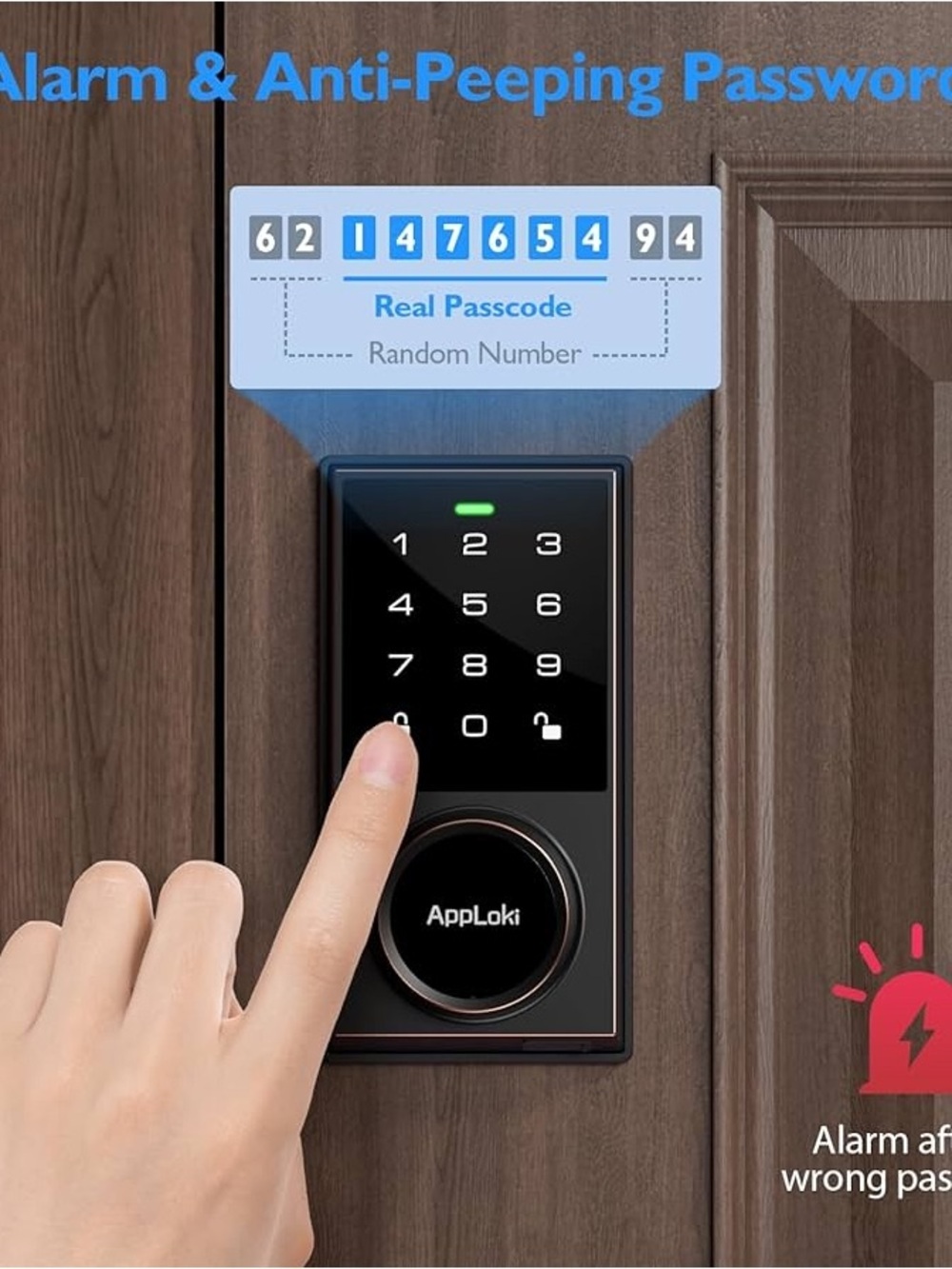 AppLoki Smart Digital Door Lock - Black- Open Box